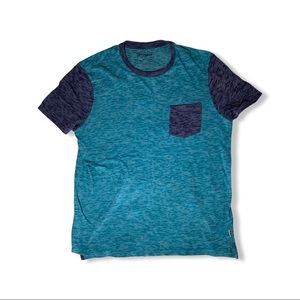 Express 2 Tone Blue T Shirt Size M